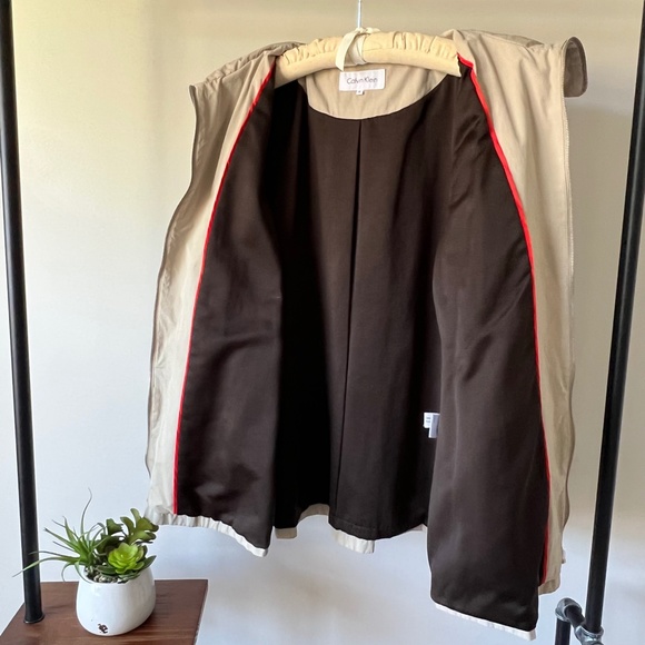 CALVIN KLEIN hooded cape trench coat - Picture 5 of 16